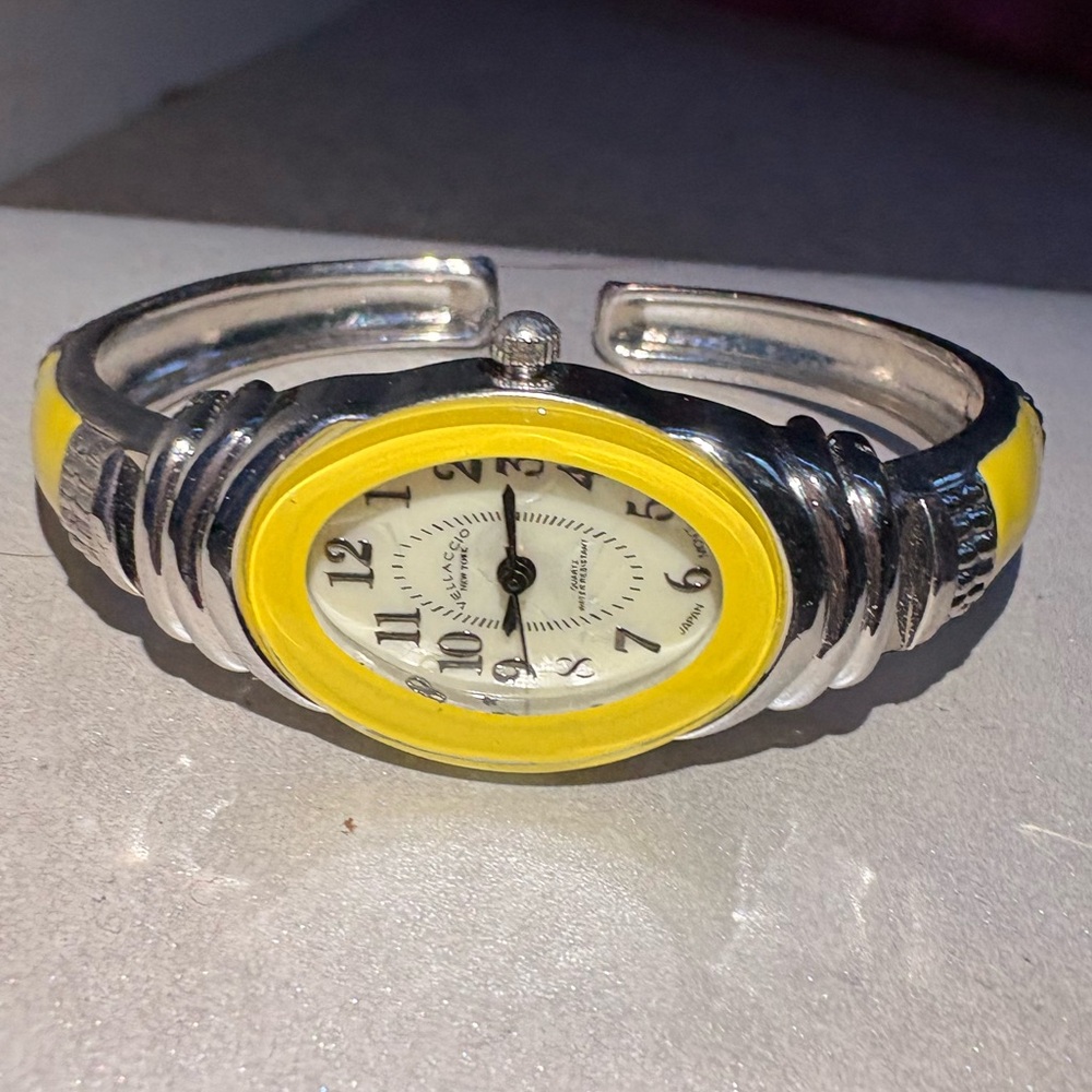 Yellow and Silver Women's Watch